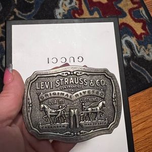 Levi stratus belt buckle hard-core sturdy heavy like new
